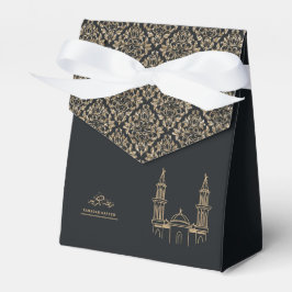 Elegante zwart en goud Ramadan Kareem geschenkdoos Bedankdoosjes