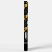 Elegante zwart en goud slangenhuid patroon textuur Case-Mate iPhone case (Achterkant / Rechts)