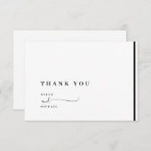 Elegante Zwart en Wit Klassiek Trouw Bedankt  (Voorkant / Achterkant)