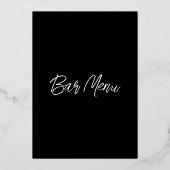 Elegante zwart goud-verijdelde cocktail party bar  folie feestdagenkaart (Achterkant)