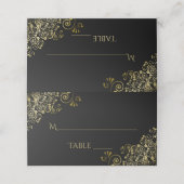 Elegante Zwart & Goud Wedding Write-In (Buitenkant ongevouwen)
