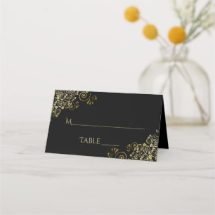 Elegante Zwart & Goud Wedding Write-In