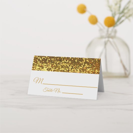 Elegante zwart gouden glitter broche bruiloft (Voorkant)