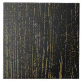 Elegante zwart gouden houtnerf tegeltje (Voorkant)