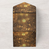 Elegante zwart-gouden maskerade met RSVP All In One Uitnodiging (Buitenkant)