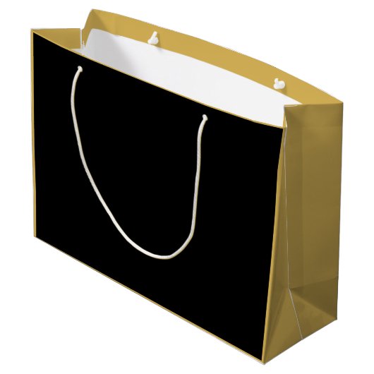 Elegante zwart & gouden sterren 90e verjaardag oma groot cadeauzakje (Achterkant Gekanteld)