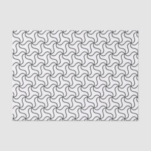 Elegante zwart-wit abstracte werveling tissuepapier