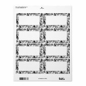 Elegante zwart-wit Art Deco jaren 1920 Glamour Etiket (Full Sheet)