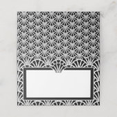 Elegante Zwart-Wit Art Deco Trouwfeest (Buitenkant ongevouwen)