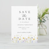 Elegante Zwart Wit Boho Fotocollage Wedding Save The Date (Staand voorkant)