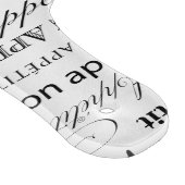 Elegante zwart-wit Bon Appetit Franse chef-kok Snijplank (Hoek)