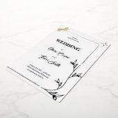 ELEGANTE ZWART-WIT BRUILOFT KAART (Gedraaid)