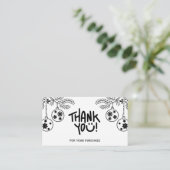 Elegante zwart-wit dank u vakantie bedrijf informatiekaartje (Staand voorkant)