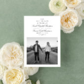 Elegante zwart-wit formele kalligrafie save the date