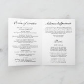 Elegante zwart-wit foto begrafenis programma (Binnen)