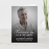 Elegante zwart-wit foto begrafenis programma (Voorkant)