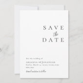 Elegante zwart wit foto collage bruiloft save the date (Voorkant)