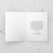 Elegante zwart-wit foto moderne bruiloft bedankkaart (Binnen)