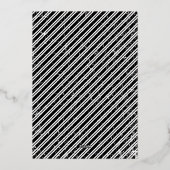 Elegante zwart wit goud 50e verjaardag uitnodiging (Achterkant)