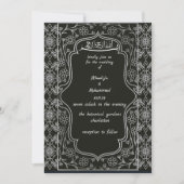 ELEGANTE zwart-wit ISLAMITISCHE BRUILOFT Kaart (Voorkant)