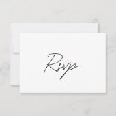 Elegante zwart-wit klassieke bruiloft RSVP kaartje (Voorkant)