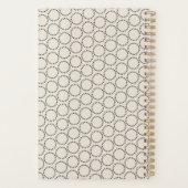 Elegante zwart wit mid-eeuw moderne aangepaste naa planner (Achterkant)