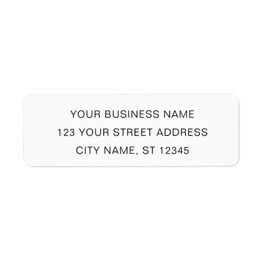 Elegante zwart-wit minimalist etiket (Voorkant)