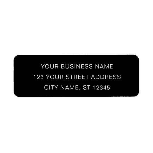 Elegante zwart-wit minimalist etiket (Voorkant)