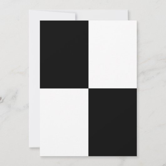 Elegante zwart-wit minimalistische moderne trouwda kaart (Achterkant)