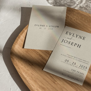 Elegante zwart-wit moderne Boho Chic bruiloft Kaart