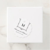 Elegante zwart-wit Monogram Gift Labels (In situ)