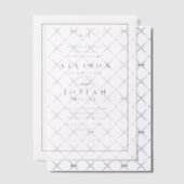 Elegante zwart-wit overlay bruiloft vellum uitnodigingen (Offset (Uitnodiging))