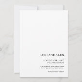 Elegante Zwart Wit Script Foto Save The Date (Achterkant)