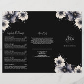 Elegante Zwart Wit Spa Diensten Menu Brochure (Achterkant)