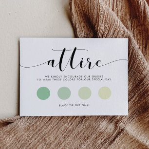 Elegante zwart-wit trouwkleding informatiekaartje