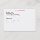 Elegante zwart wit Wavy kapsel Hair Extensions Visitekaartje (Achterkant)