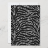 Elegante zwart-wit Zebra bruiloft Kaart (Achterkant)