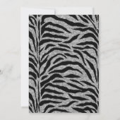 Elegante zwart-wit Zebra bruiloft Kaart (Achterkant)