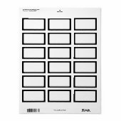 Elegante zwart-witte Adresetiketten Etiket (Full Sheet)