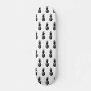 Elegante zwart-witte ananas skateboard