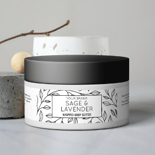 Elegante zwart-witte bloem 4 OZ cosmetische pot