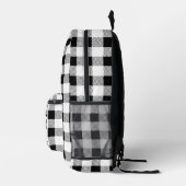 Elegante zwart witte plaid gingham libel bedrukte rugzak (Rechts)