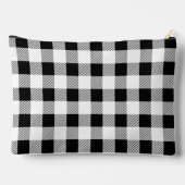 Elegante zwart witte plaid gingham libel etui (Achterkant)