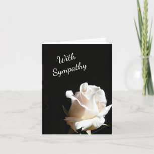 Elegante zwart-witte roze sympathiekaart kaart