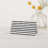 Elegante zwart witte streep gouden Lijst bruiloft (Achterkant)