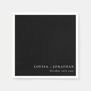 Elegante zwarte achtergrond Trendy Minimal Custom Servet