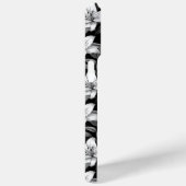 Elegante zwarte bloem patroon telefoonhoesje Case-Mate iPhone case (Achterkant / Rechts)