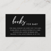 Elegante zwarte boeken voor babyshower bijlage