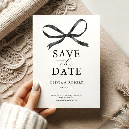 Elegante zwarte boog save the date