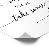 Elegante Zwarte Calligrafie Verblind Door Onze Lie Poster (Hoek)